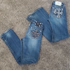 2 PAIRS of Miss Me youth jeans